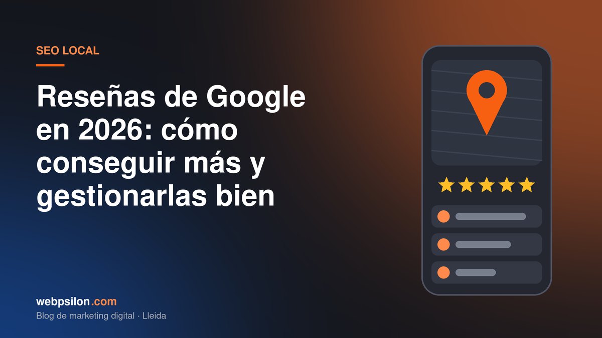 Portada del artículo sobre reseñas de Google: móvil con un negocio en Maps y valoración de cinco estrellas